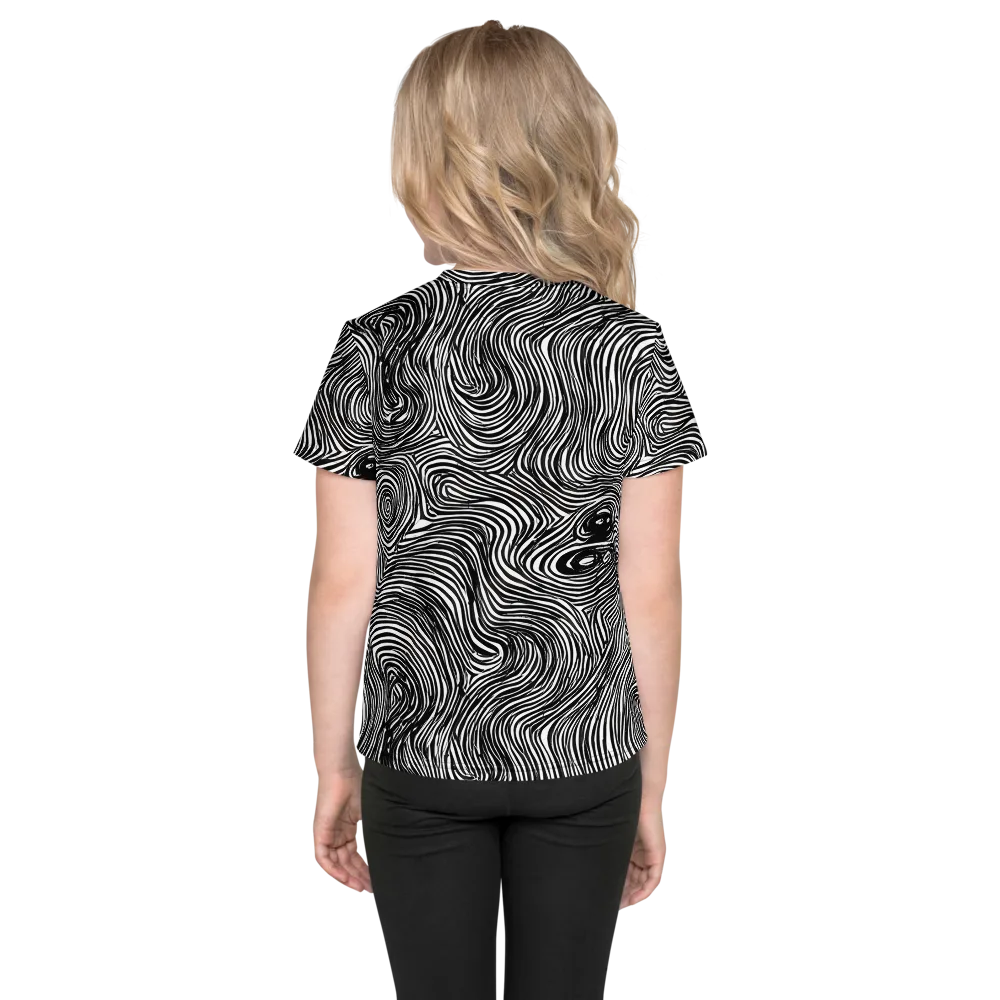 Ink Vortex on Kids Crew Neck T-Shirt — Back