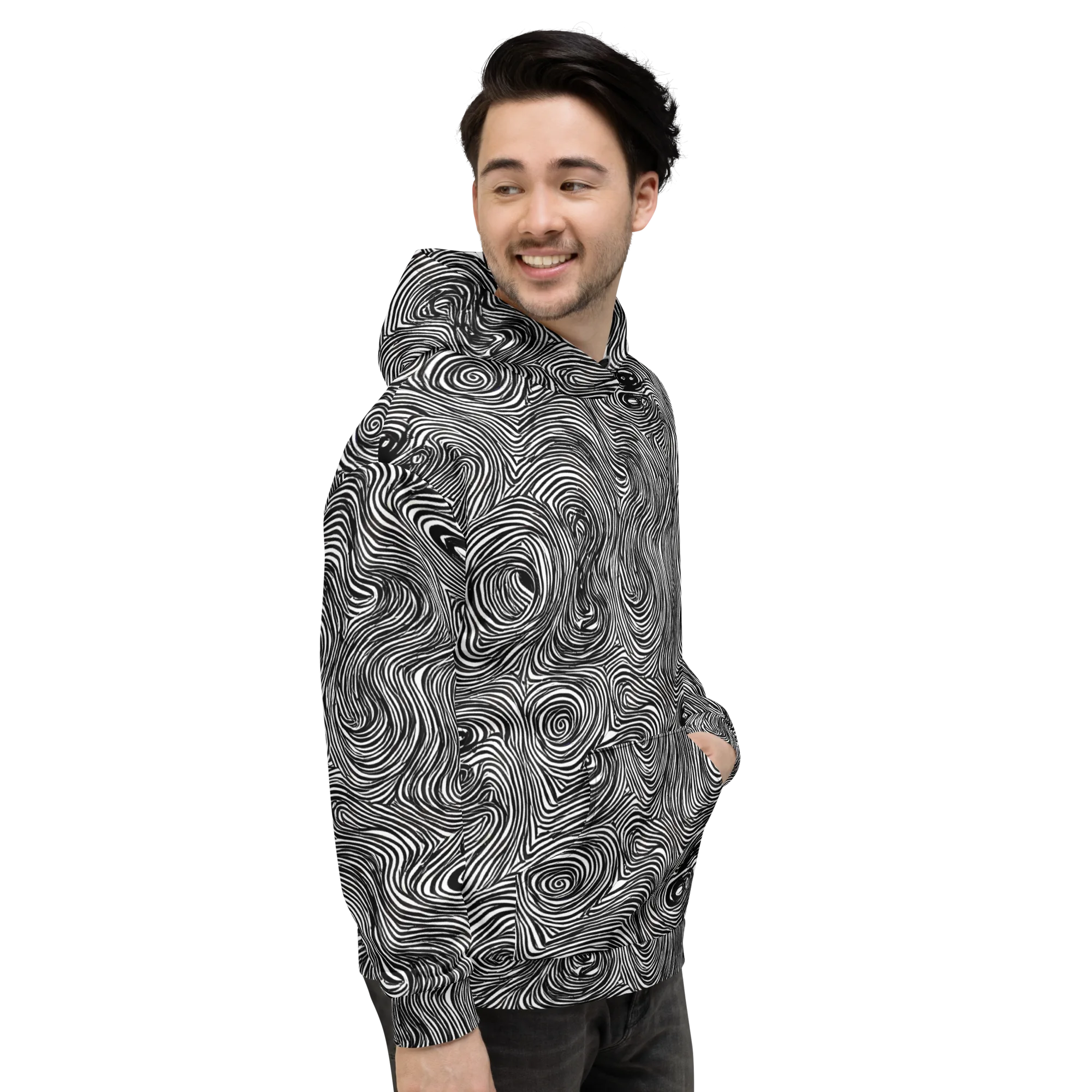 Ink Vortex on Hoodie — Right