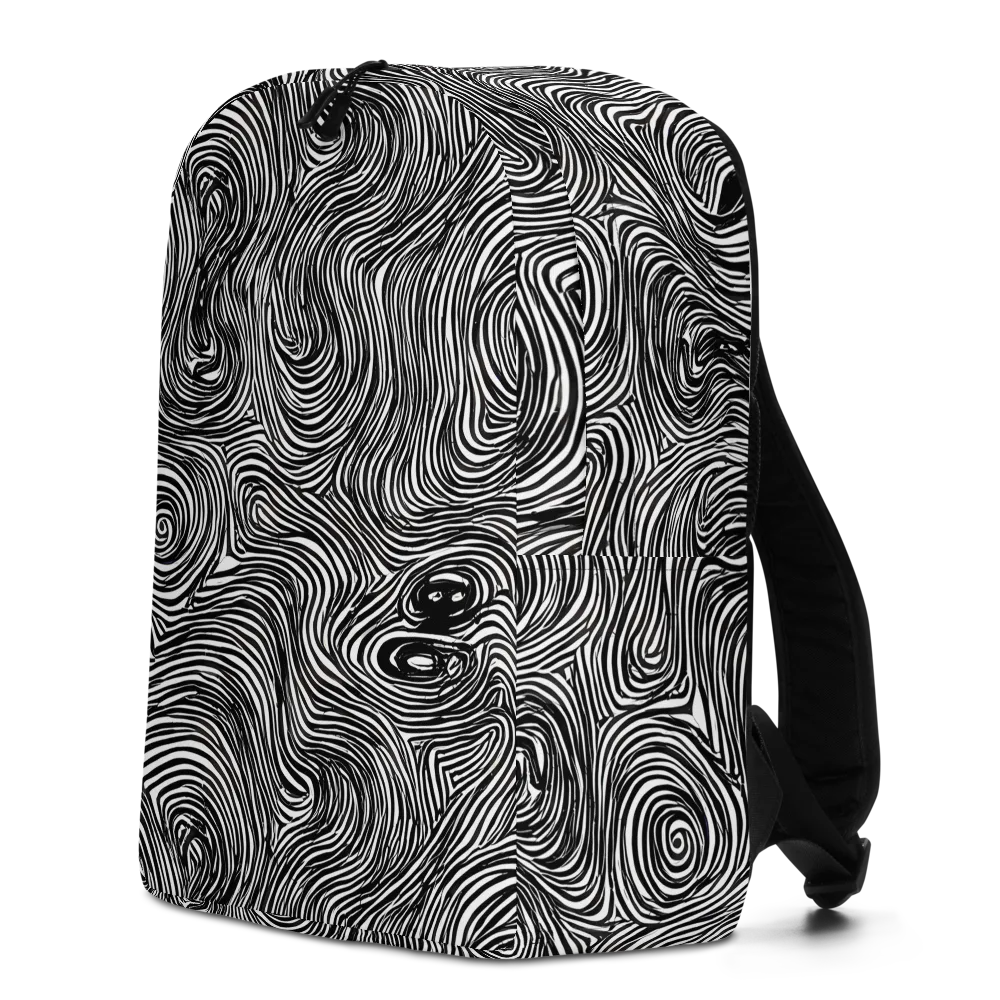Ink Vortex on Minimalist Backpack — Left