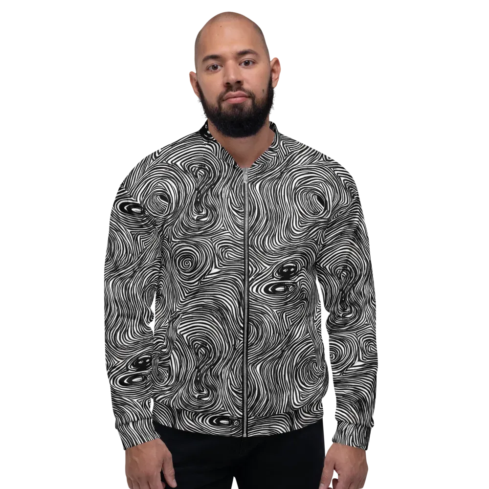 Ink Vortex on Bomber Jacket — Front
