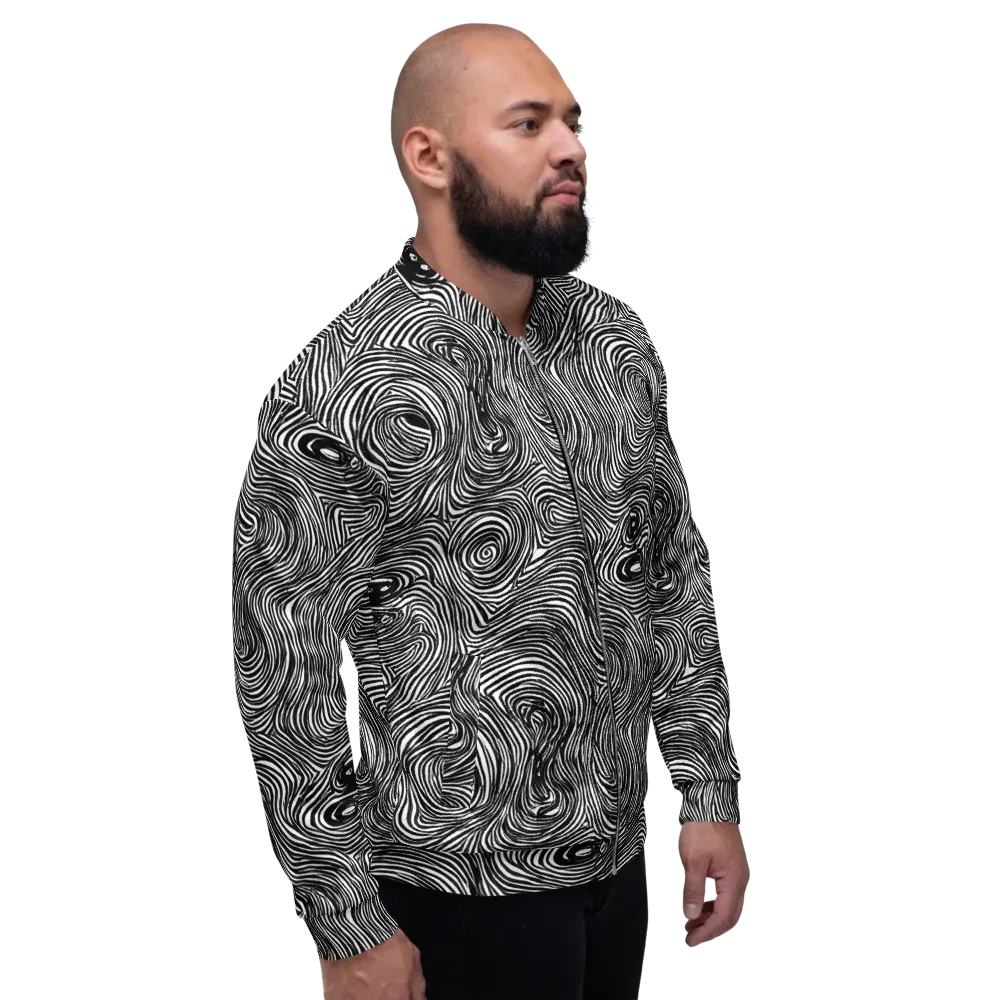 Ink Vortex on Bomber Jacket — Right