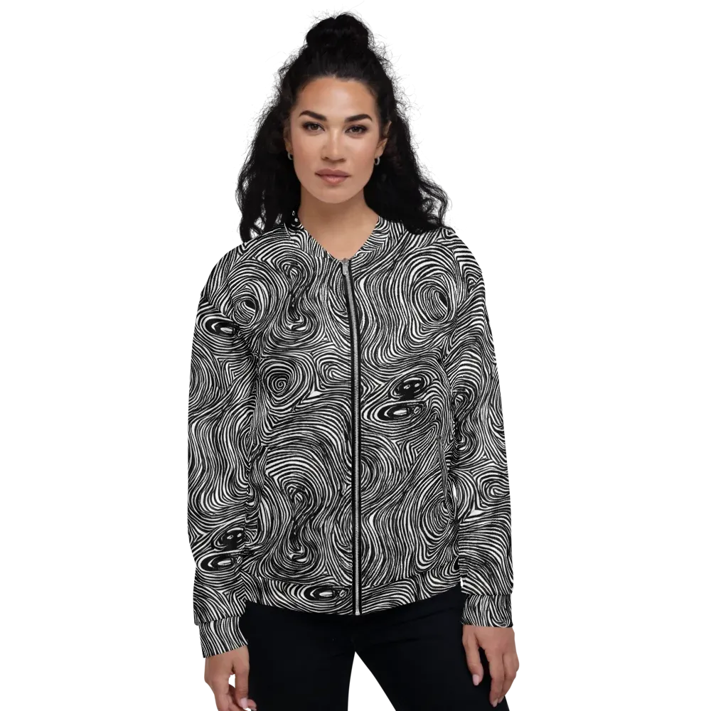 Ink Vortex on Bomber Jacket — Front