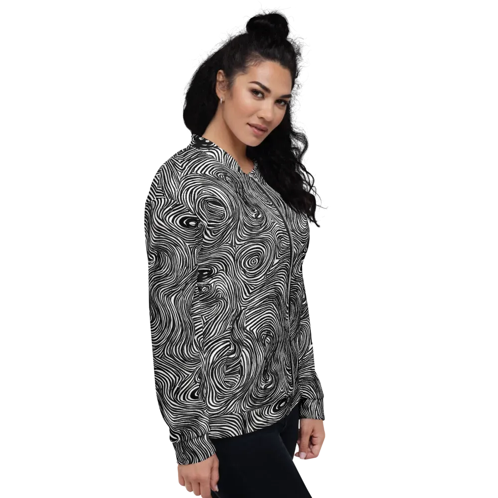 Ink Vortex on Bomber Jacket — Right
