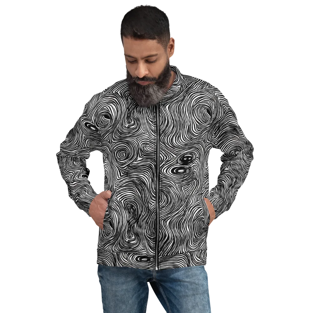 Ink Vortex on Bomber Jacket — Front