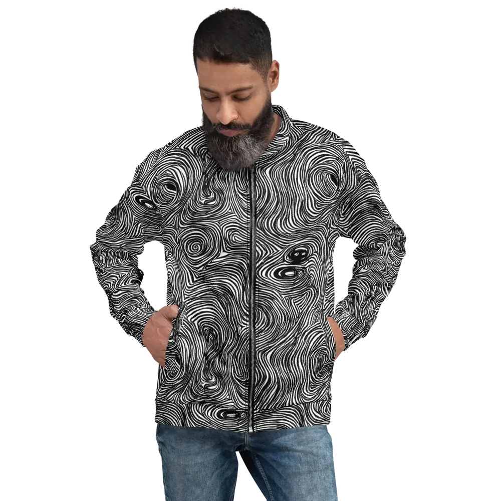 Ink Vortex on Bomber Jacket — Front