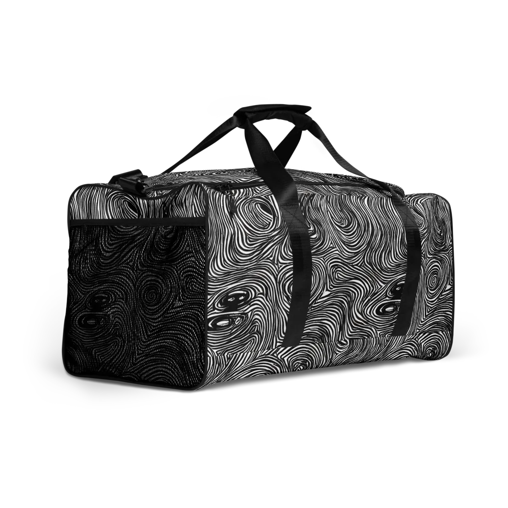 Ink Vortex on Duffle Bag — Right Front