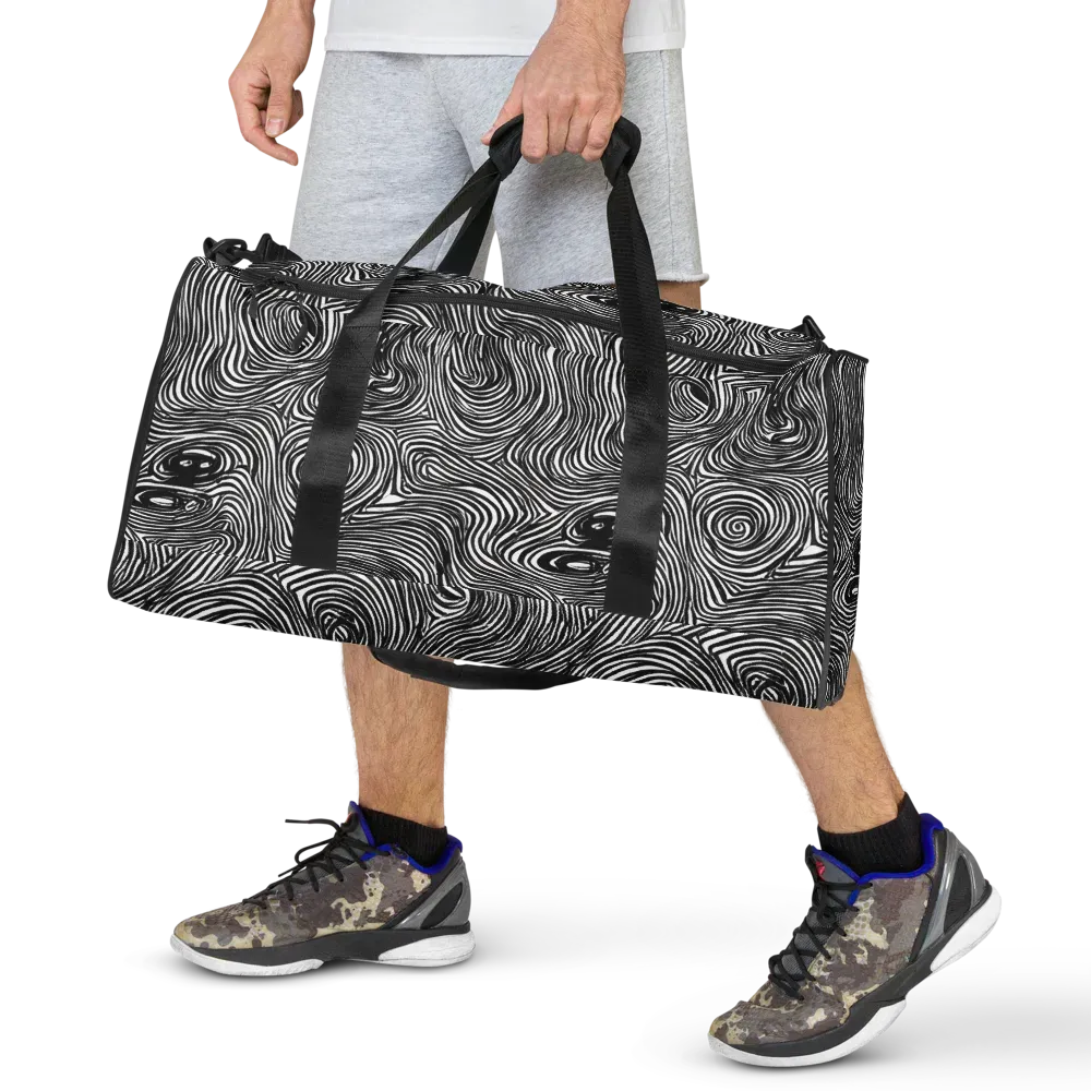 Ink Vortex on Duffle Bag — Front