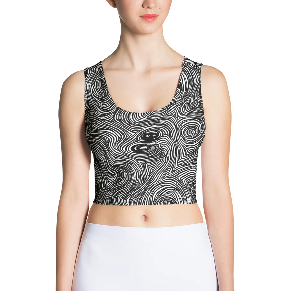 Ink Vortex on Crop Top — Front