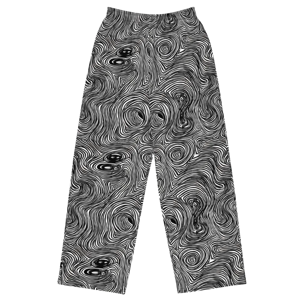 Ink Vortex on Wide-Leg Pants — Front