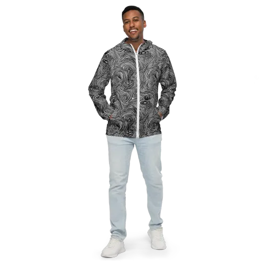 Ink Vortex on a Men's Windbreaker