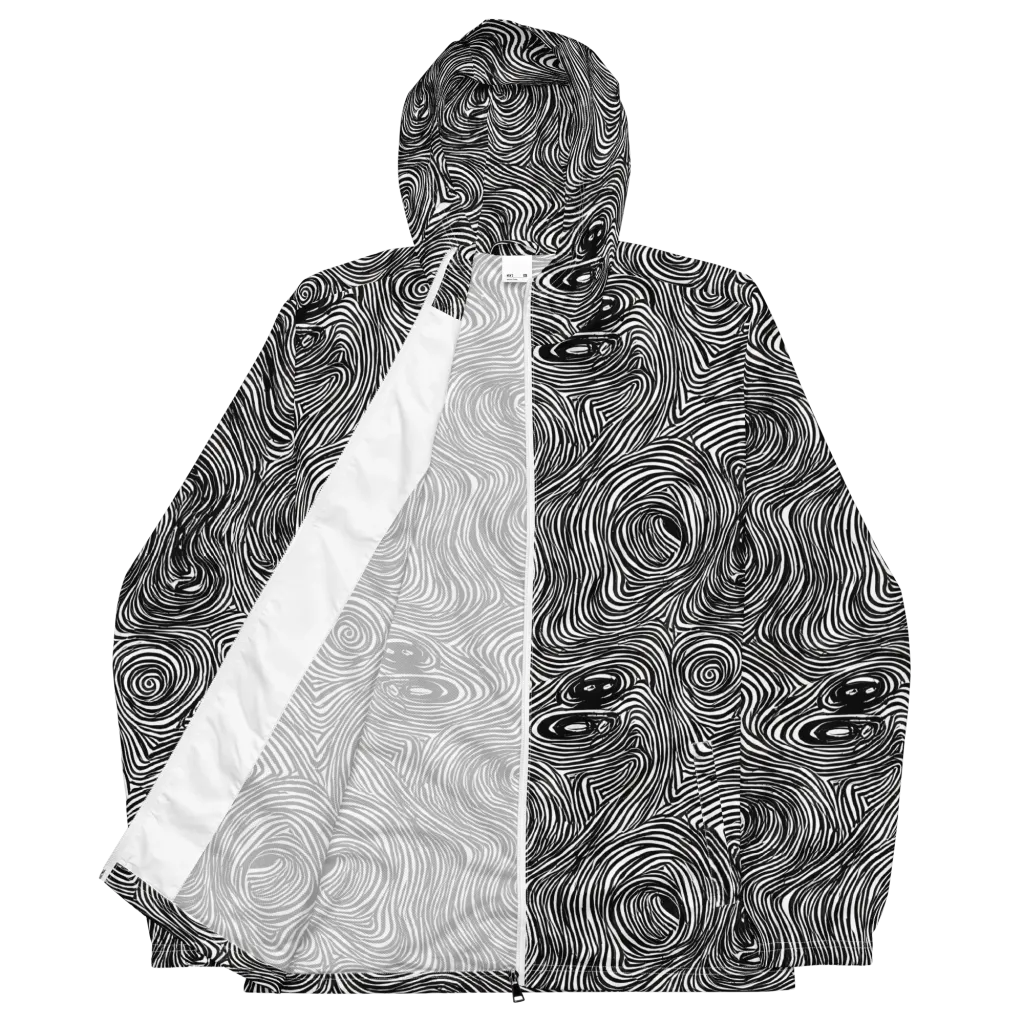Ink Vortex on Men's Windbreaker — Front