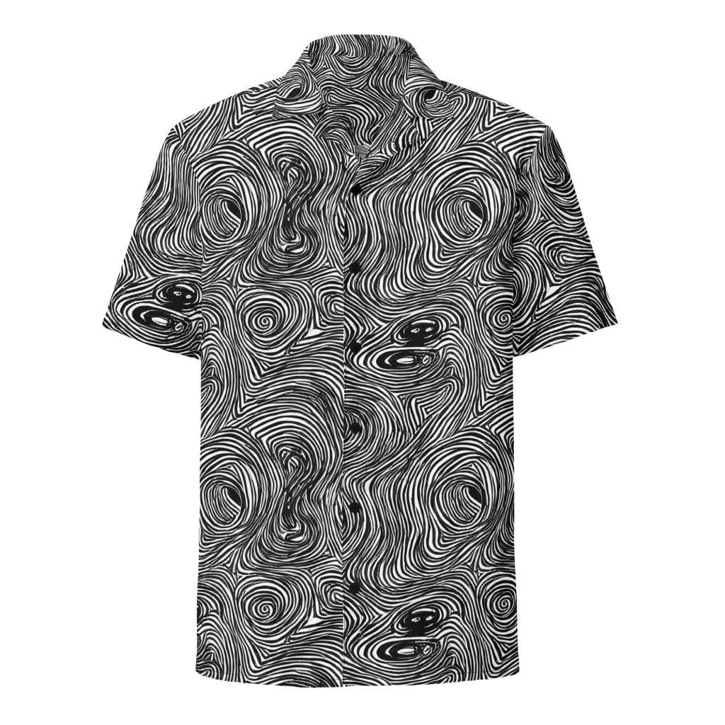 Ink Vortex on Button Shirt — Front
