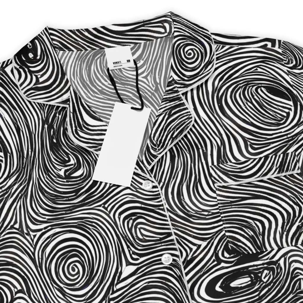 Ink Vortex on Women's Short Sleeve Pajama Top — Product details