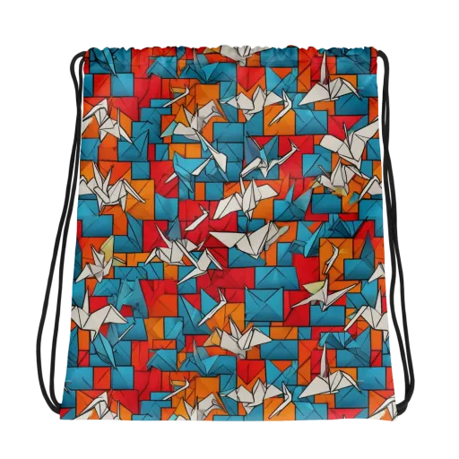 Origami Voltage on a Drawstring Bag