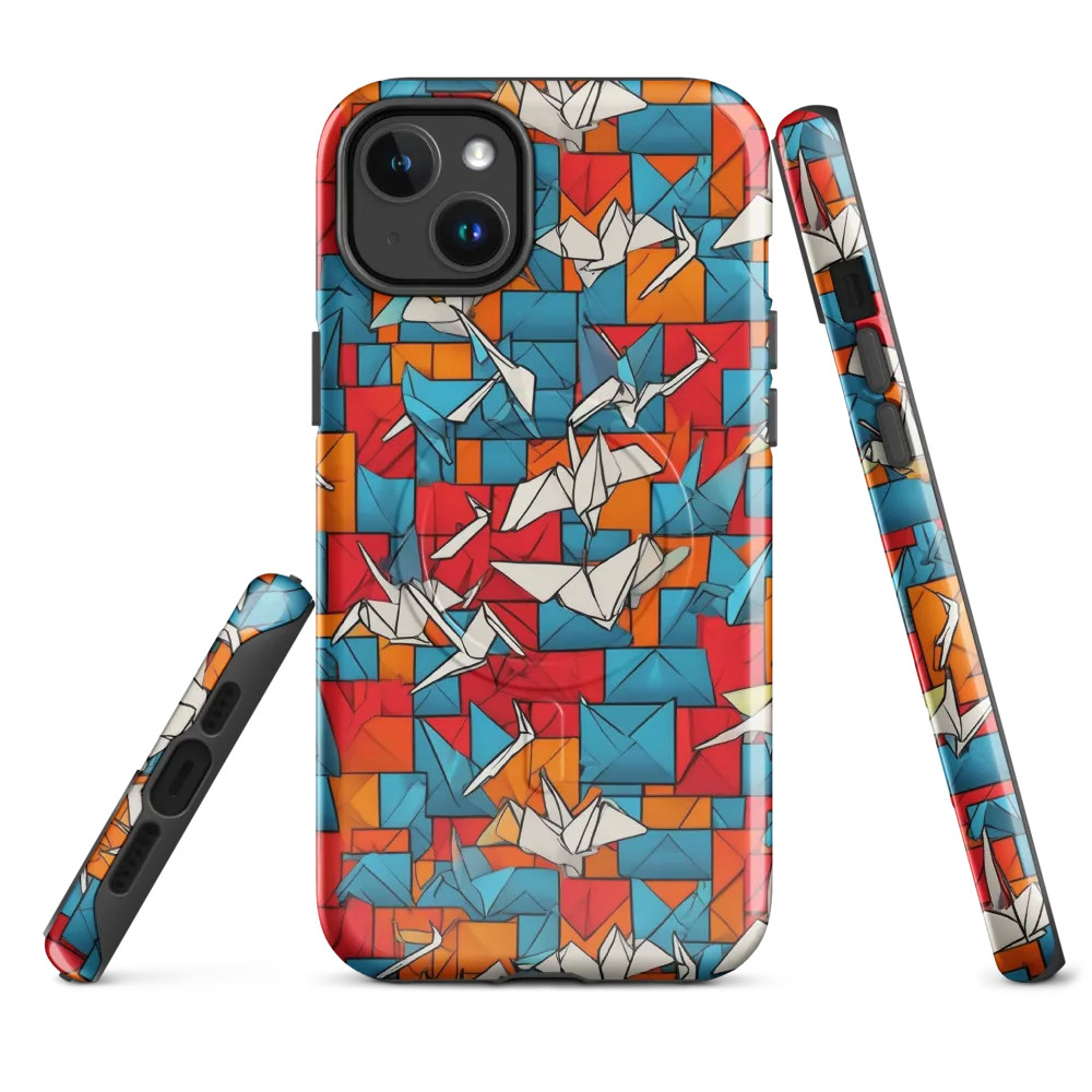 Origami Voltage on MagSafe Tough Case for iPhone® — Front