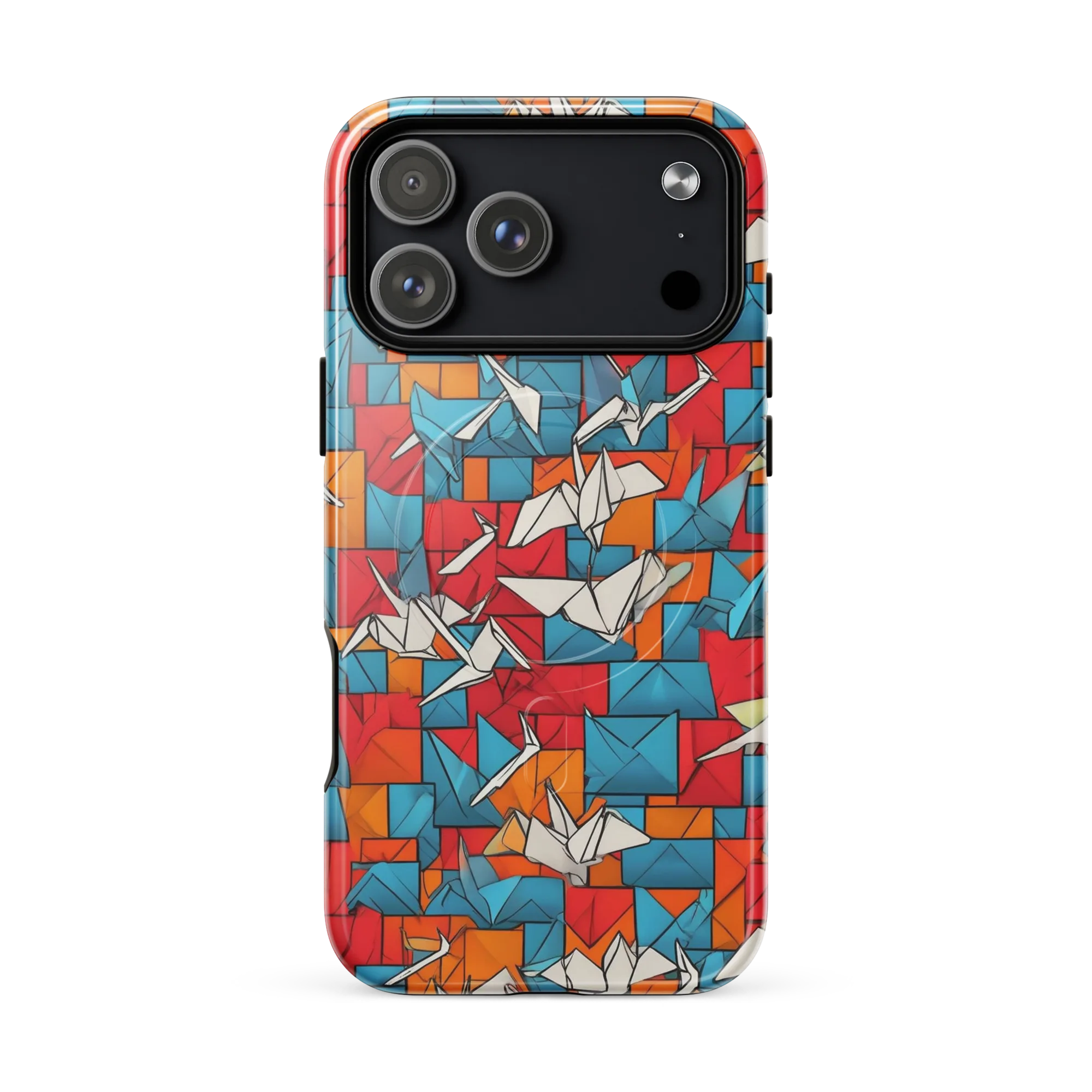 Origami Voltage on MagSafe Tough Case for iPhone® — Front