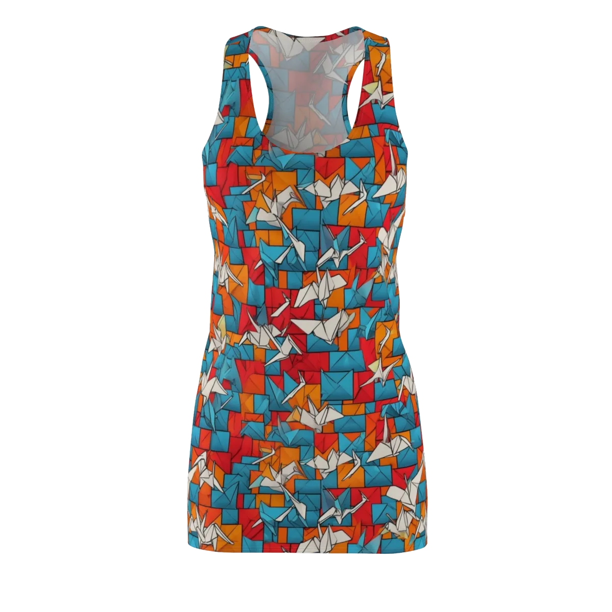 Origami Voltage on Racerback Dress — Front