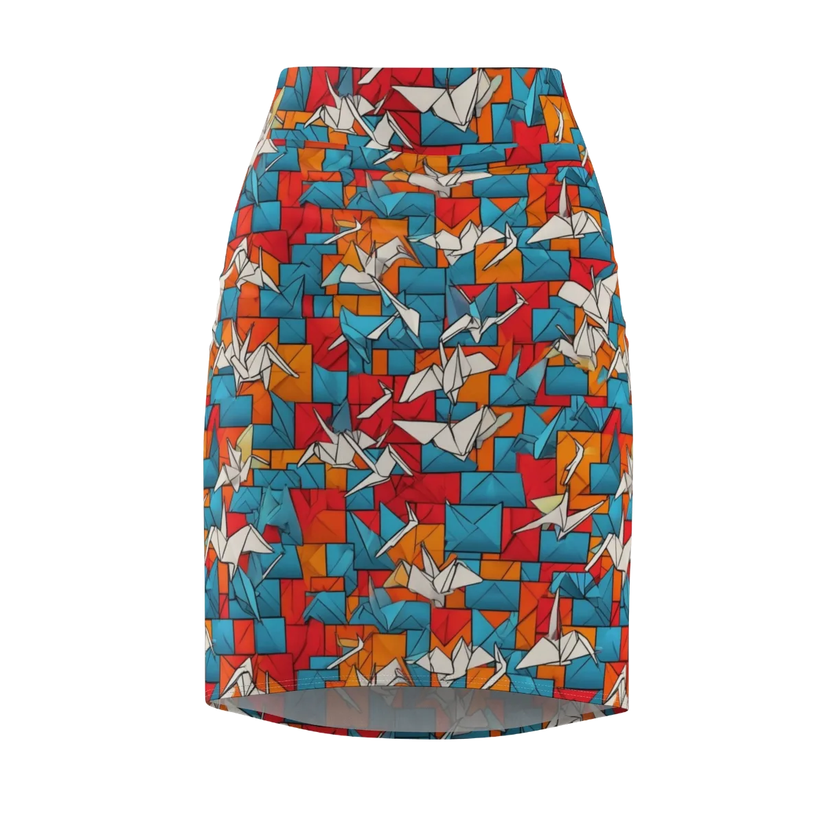 Origami Voltage on Pencil Skirt — Front