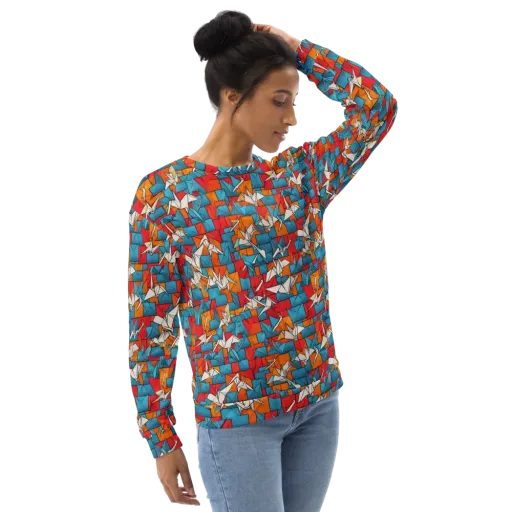 Origami Voltage on a Sweatshirt