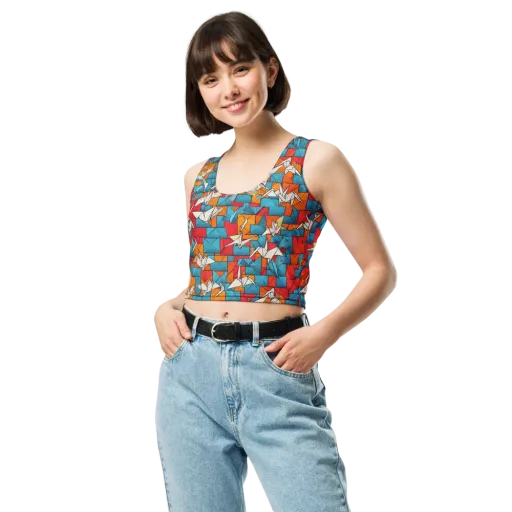 Origami Voltage on a Crop Top