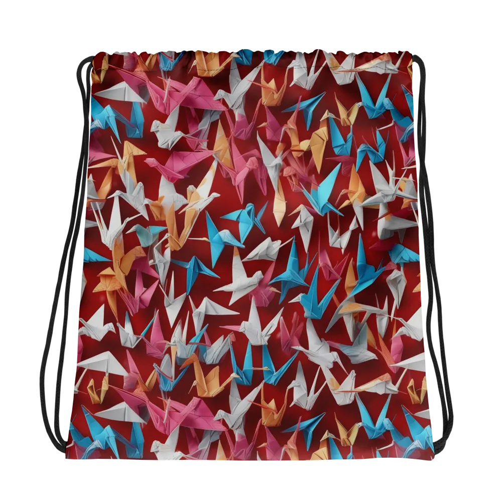 Crane Cascade on Drawstring Bag — Photo