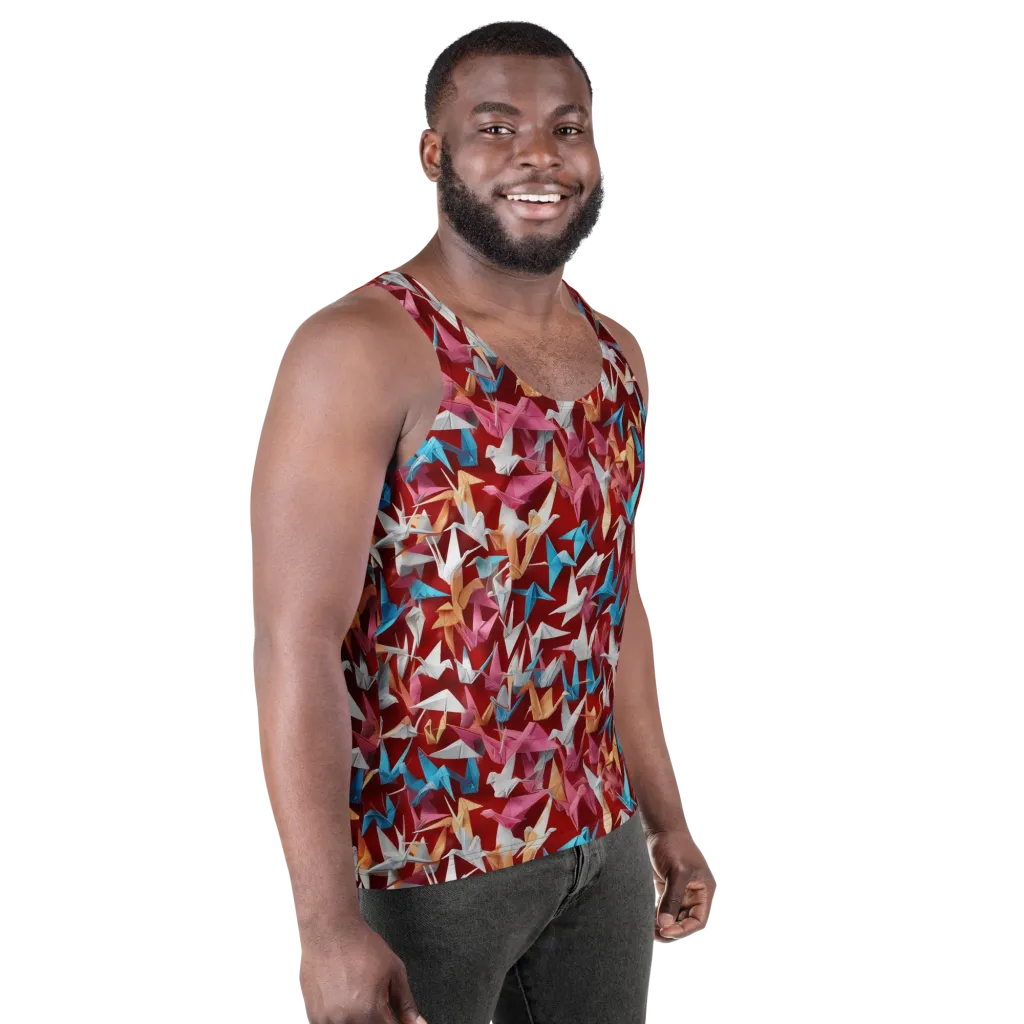 Crane Cascade on Men's Tank Top — Right Front