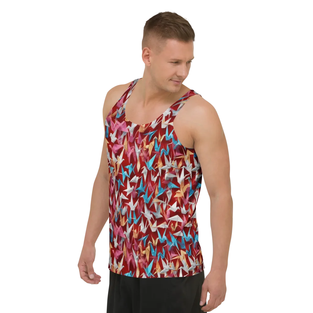 Crane Cascade on Men's Tank Top — Left Front