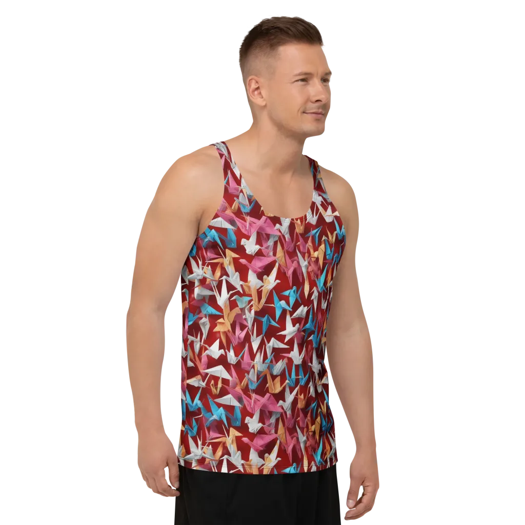 Crane Cascade on Men's Tank Top — Right Front