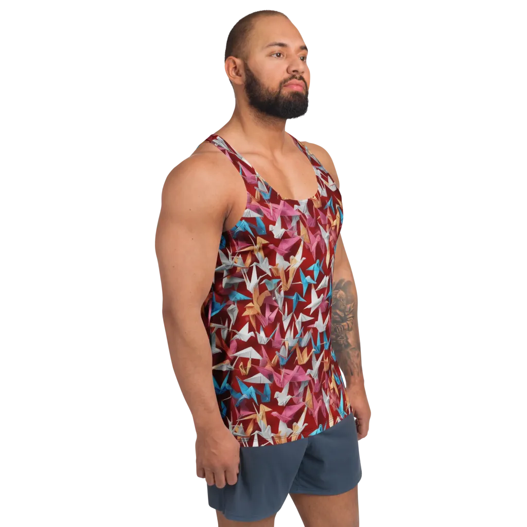 Crane Cascade on Men's Tank Top — Right Front