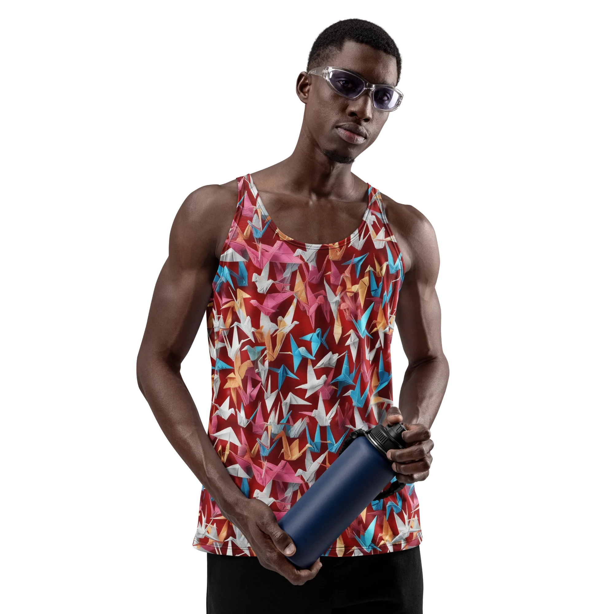 Crane Cascade on Men's Tank Top — Front