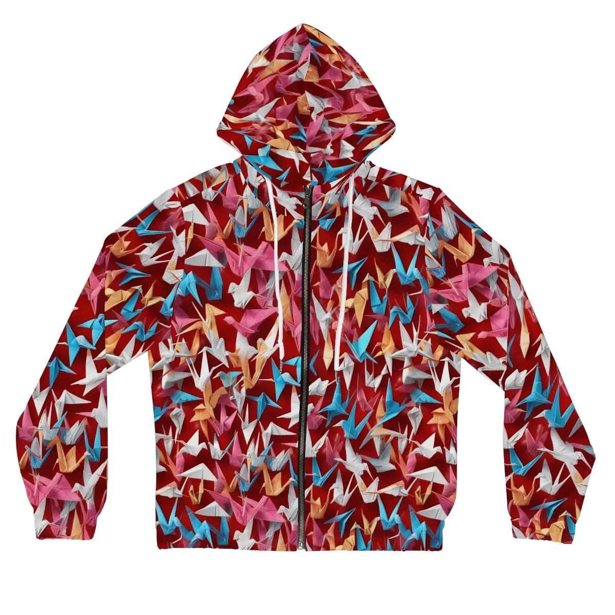 Crane Cascade on Women's Full-Zip Hoodie — Front