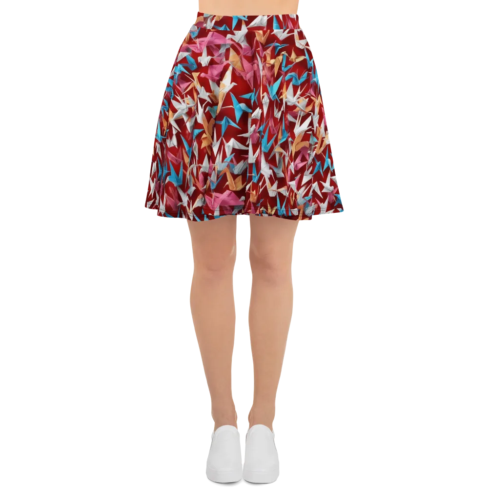 Crane Cascade on Skater Skirt — Front