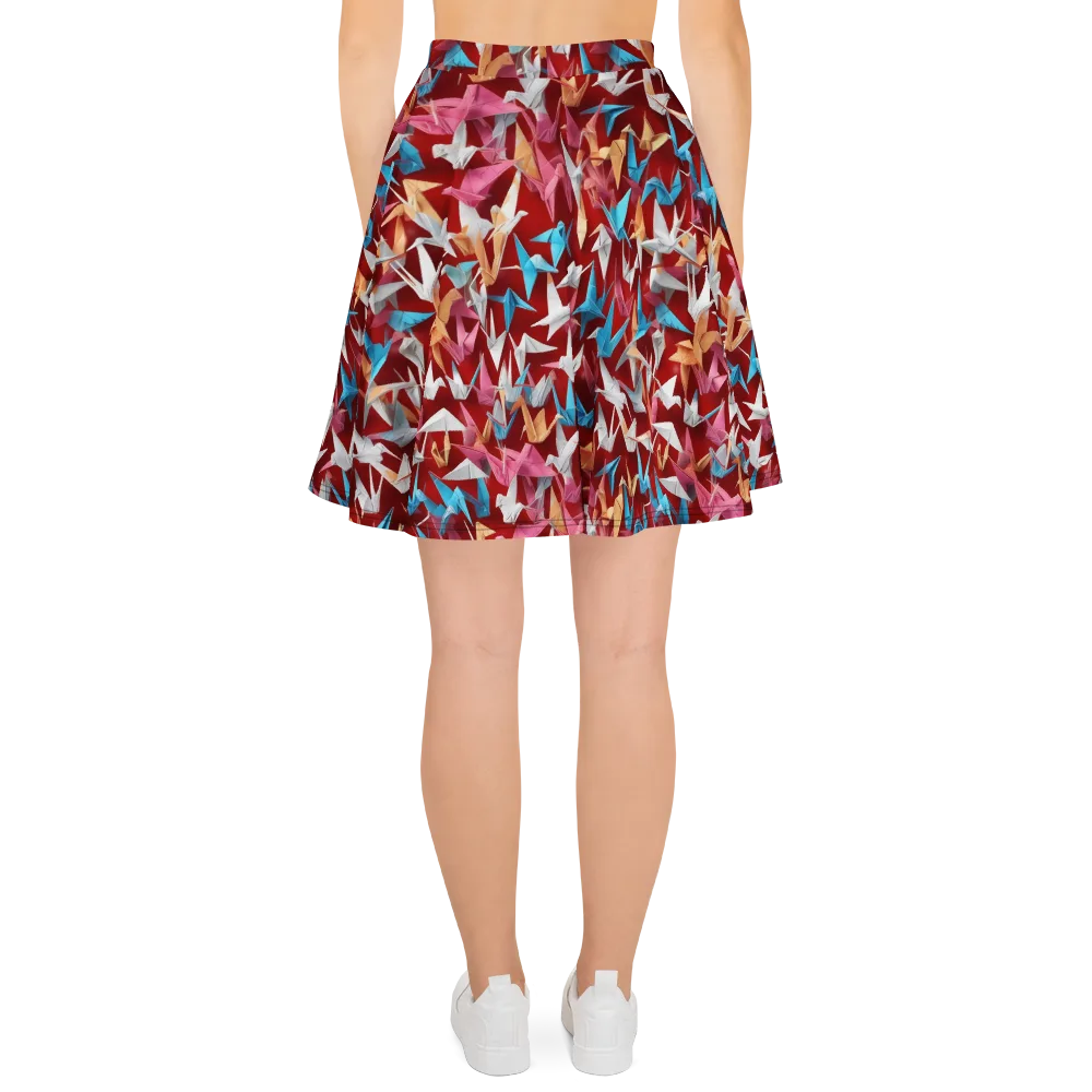 Crane Cascade on Skater Skirt — Back