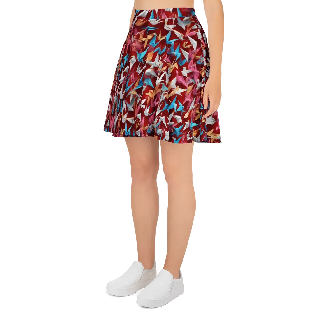 Crane Cascade on Skater Skirt — Left