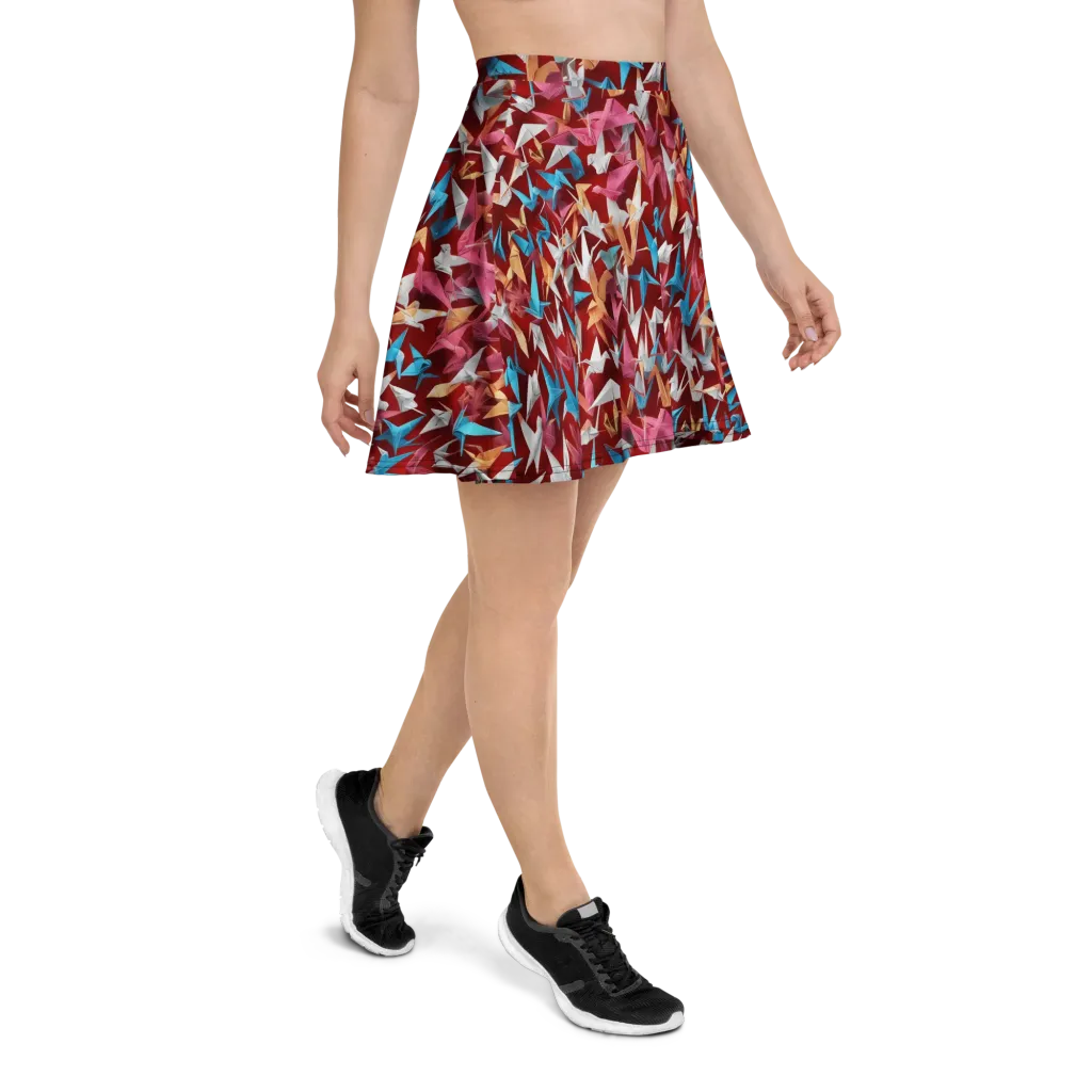 Crane Cascade on Skater Skirt — Right