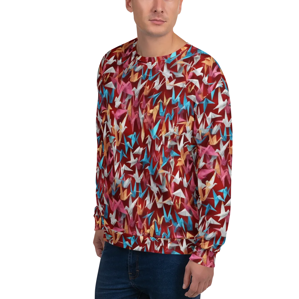 Crane Cascade on Sweatshirt — Left Front