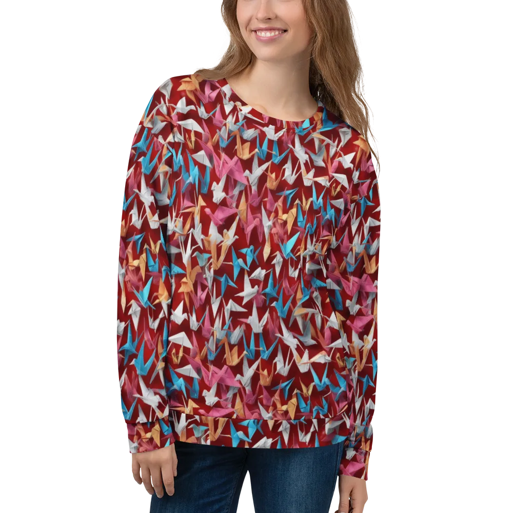 Crane Cascade on Sweatshirt — Front