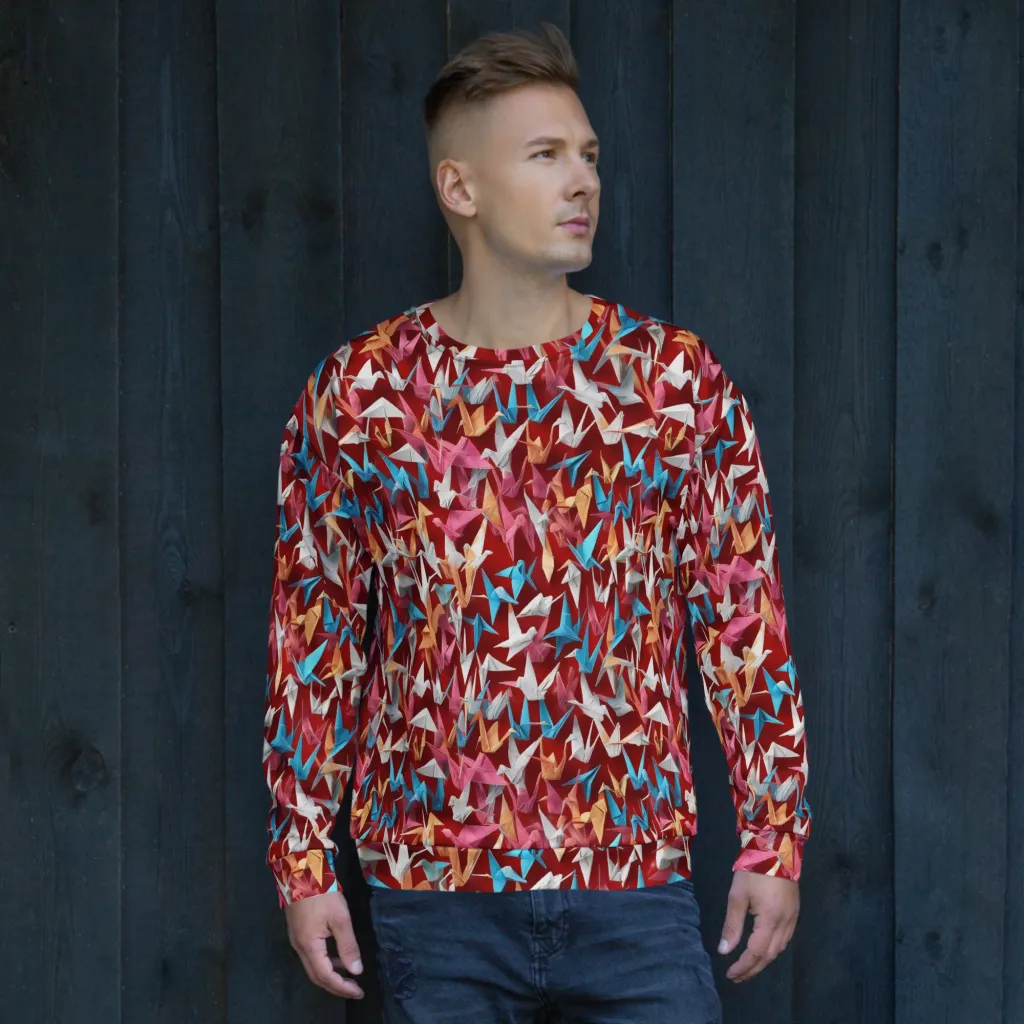 Crane Cascade on Sweatshirt — Front