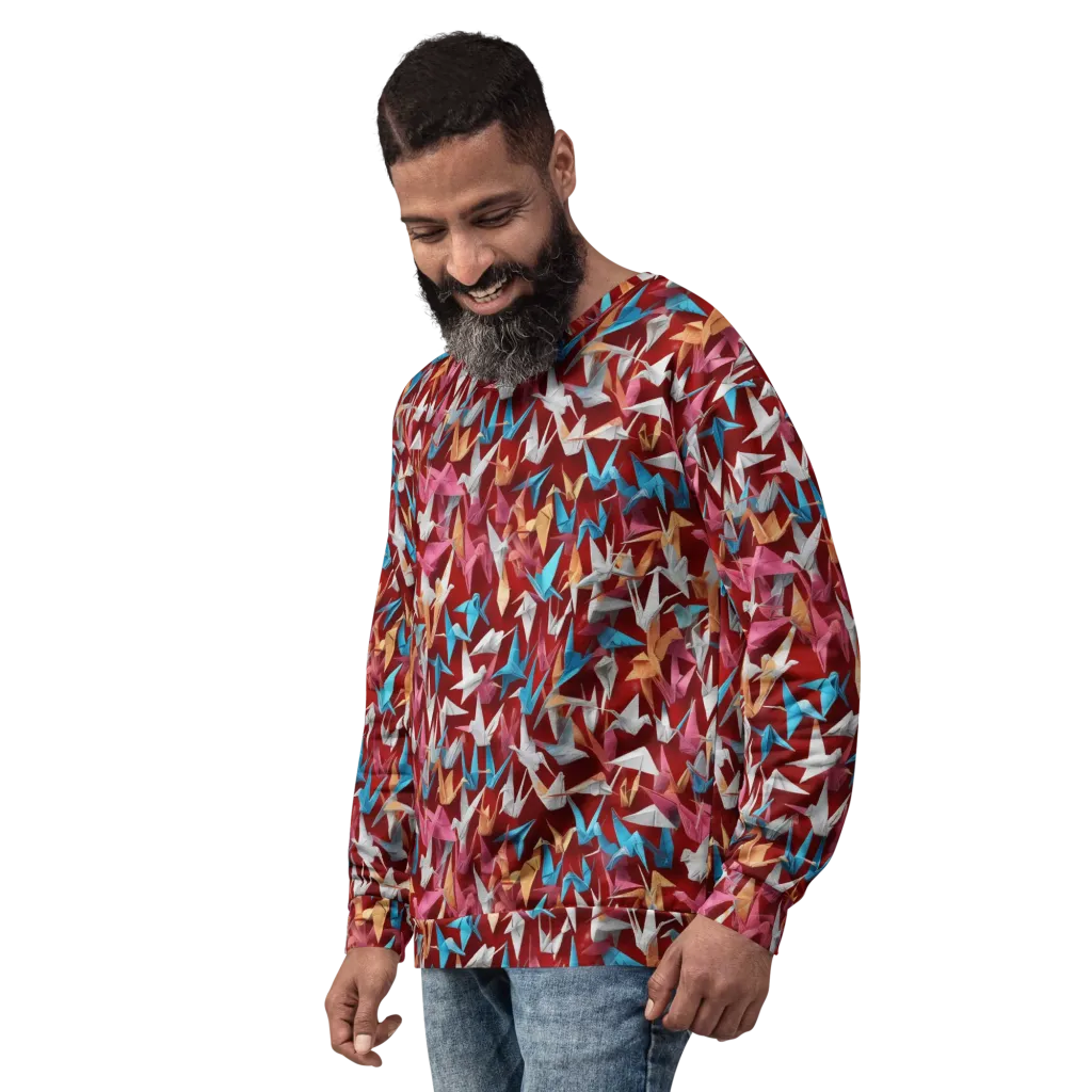 Crane Cascade on Sweatshirt — Left Front