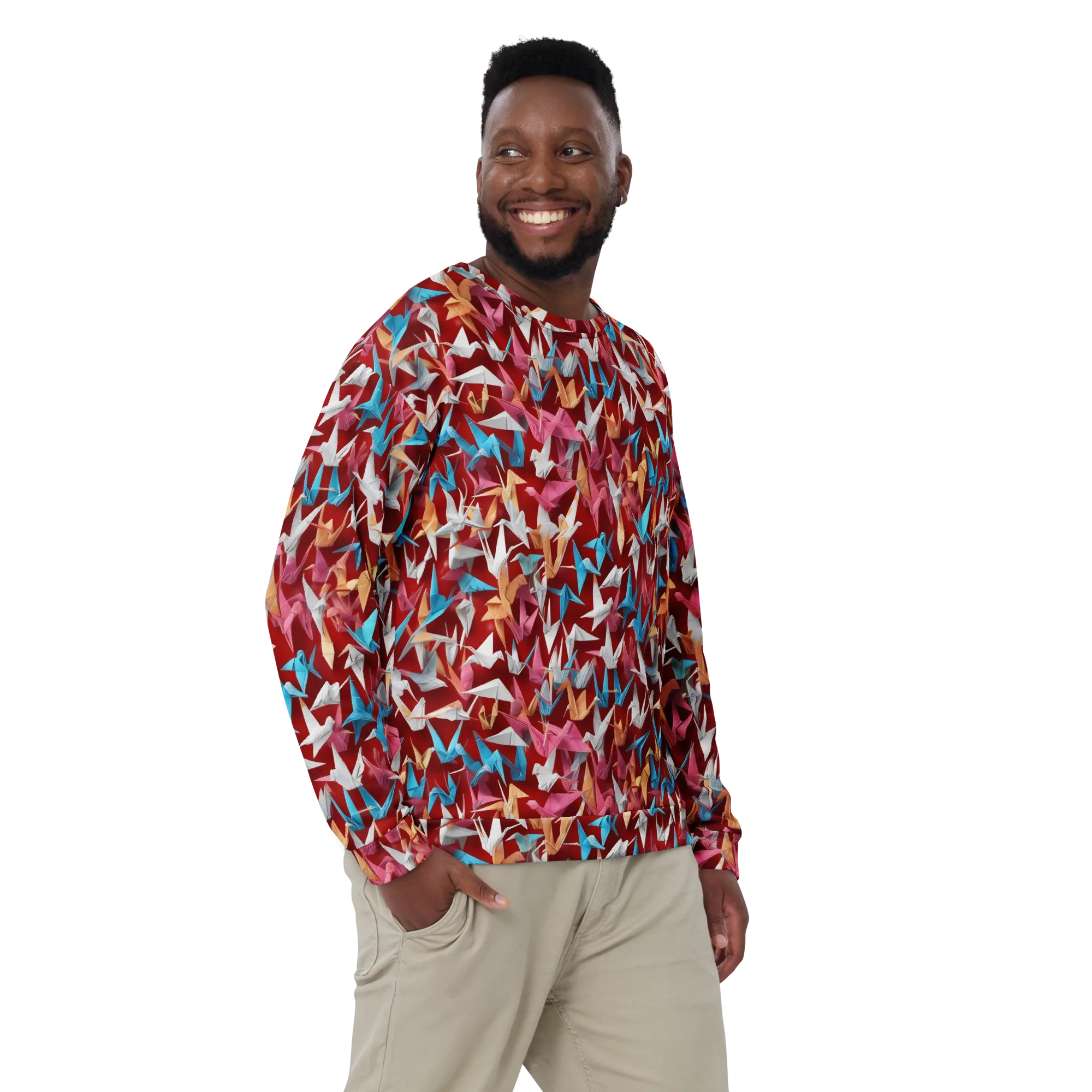 Crane Cascade on Sweatshirt — Front
