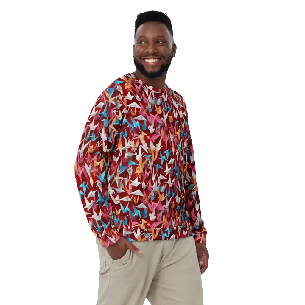 Crane Cascade on Sweatshirt — Front