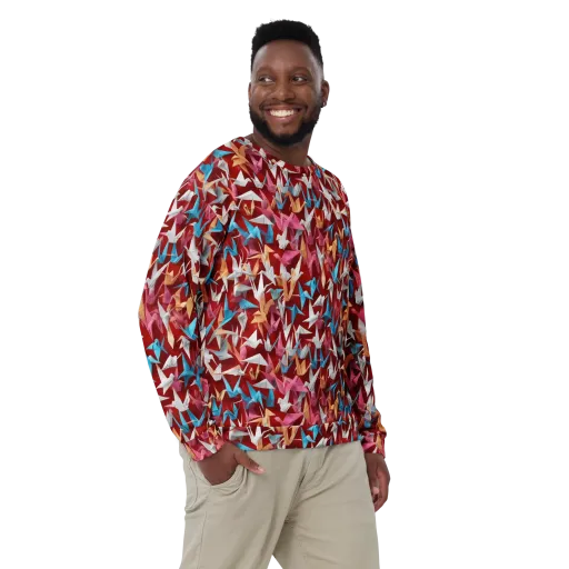 Crane Cascade on a Sweatshirt