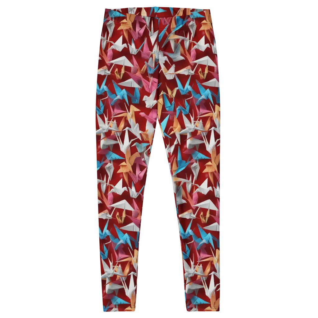 Crane Cascade on Leggings — Front