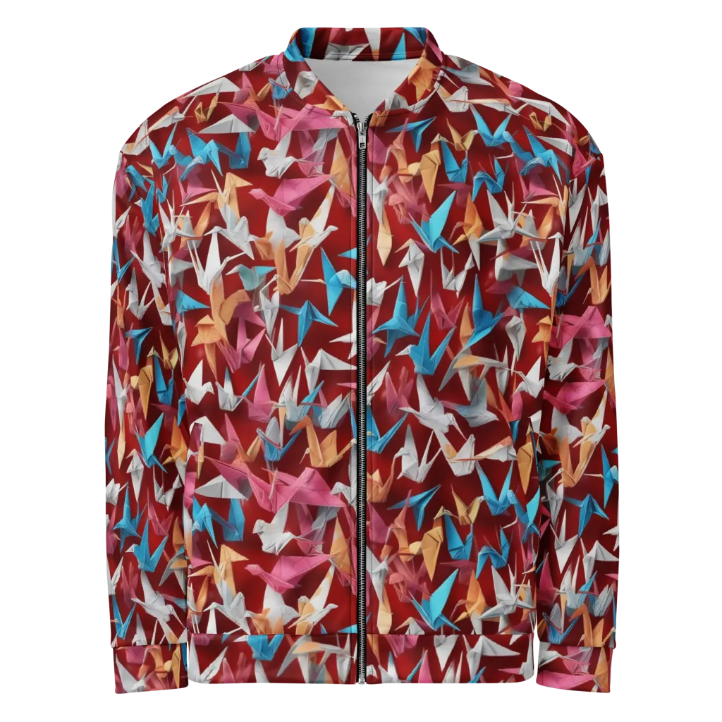 Crane Cascade on Bomber Jacket — Front