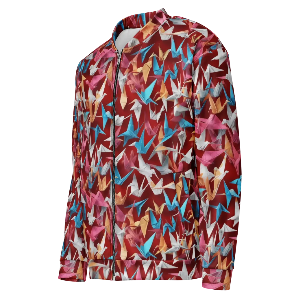 Crane Cascade on Bomber Jacket — Left Front