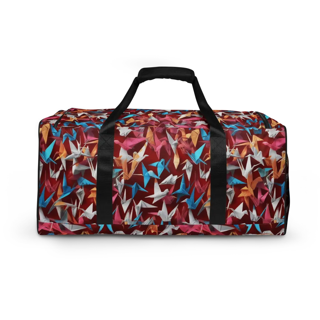 Crane Cascade on Duffle Bag — Back