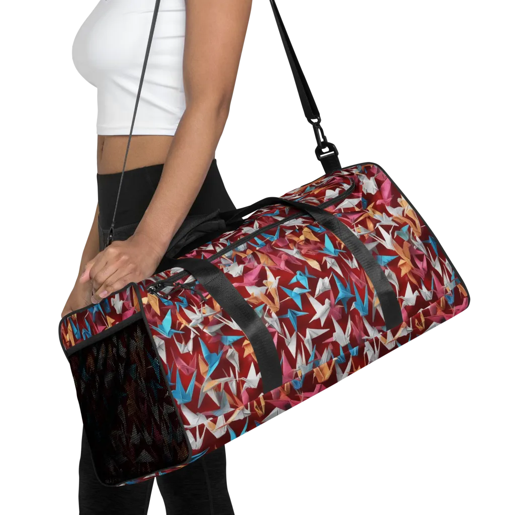 Crane Cascade on Duffle Bag — Front