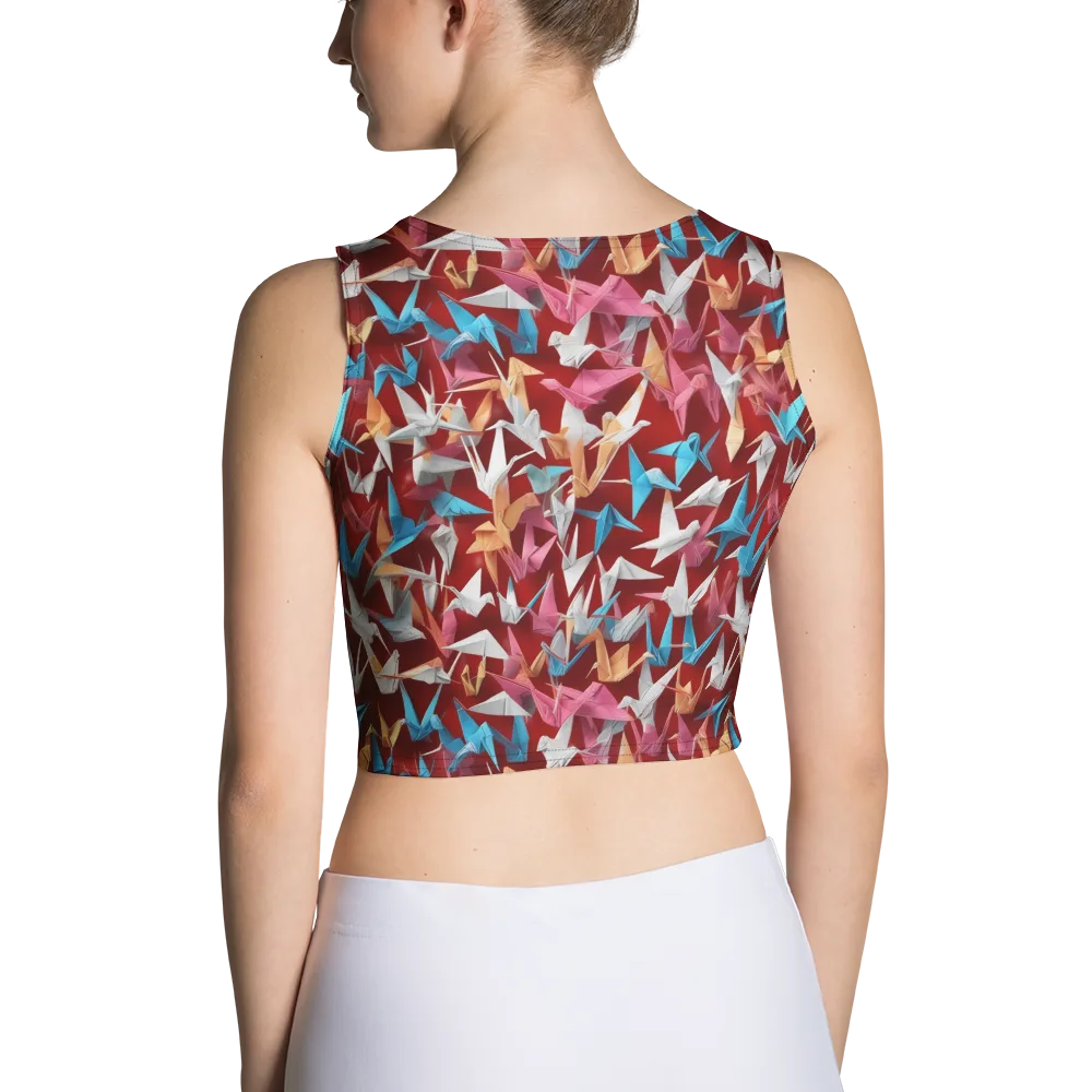 Crane Cascade on Crop Top — Back