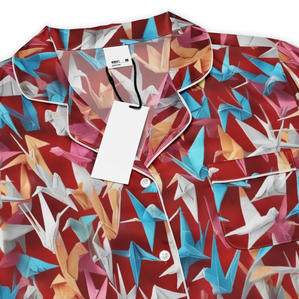 Crane Cascade on Women's Short Sleeve Pajama Top — Product details