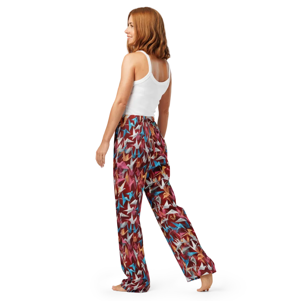 Crane Cascade on Women's Pajama Pants — Back